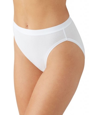 Women's Understated Cotton Hi-Cut Underwear 879362 White $11.70 Panty