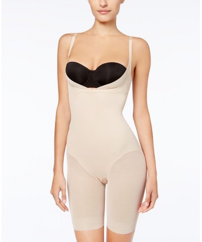 Women's Extra Firm Tummy-Control Open Bust Thigh Slimming Body Shaper 2781 Tan/Beige $39.20 Shapewear