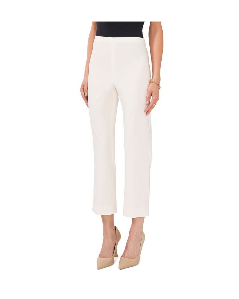 Women's Slim Flared-Leg Cropped Pants White $33.31 Pants