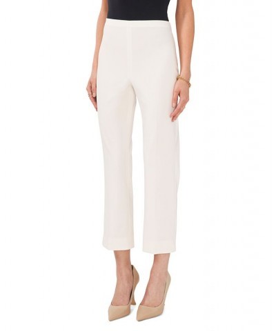 Women's Slim Flared-Leg Cropped Pants White $33.31 Pants