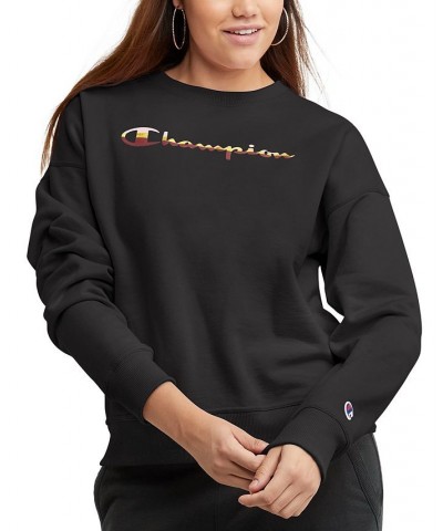 Women's Powerblend Crewneck Sweatshirt Black $21.60 Sweatshirts