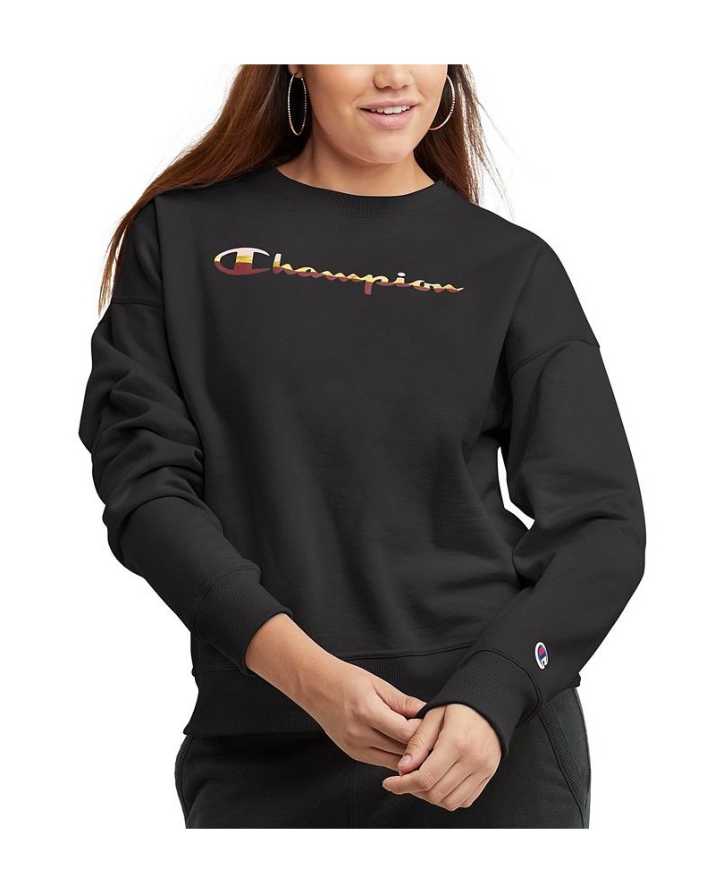 Women's Powerblend Crewneck Sweatshirt Black $21.60 Sweatshirts