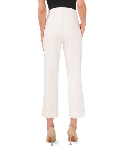 Women's Slim Flared-Leg Cropped Pants White $33.31 Pants