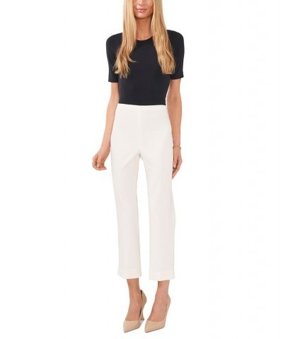 Women's Slim Flared-Leg Cropped Pants White $33.31 Pants