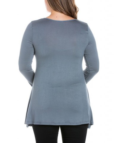 Women's Plus Size Poised Swing Tunic Top Charcoal $32.83 Tops