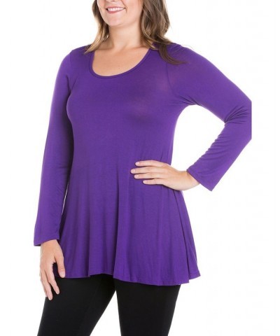 Women's Plus Size Poised Swing Tunic Top Charcoal $32.83 Tops