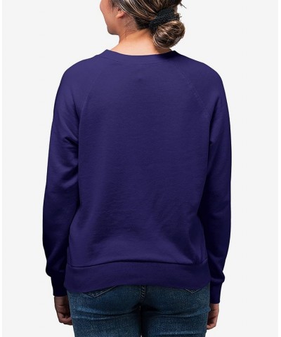 Women's Spooky Witch Word Art Crew Neck Sweatshirt Purple $25.00 Tops