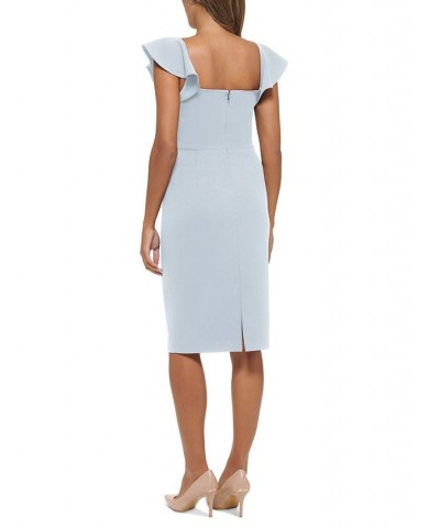 Petite Ruffled-Sleeve Sheath Dress Wind $61.92 Dresses