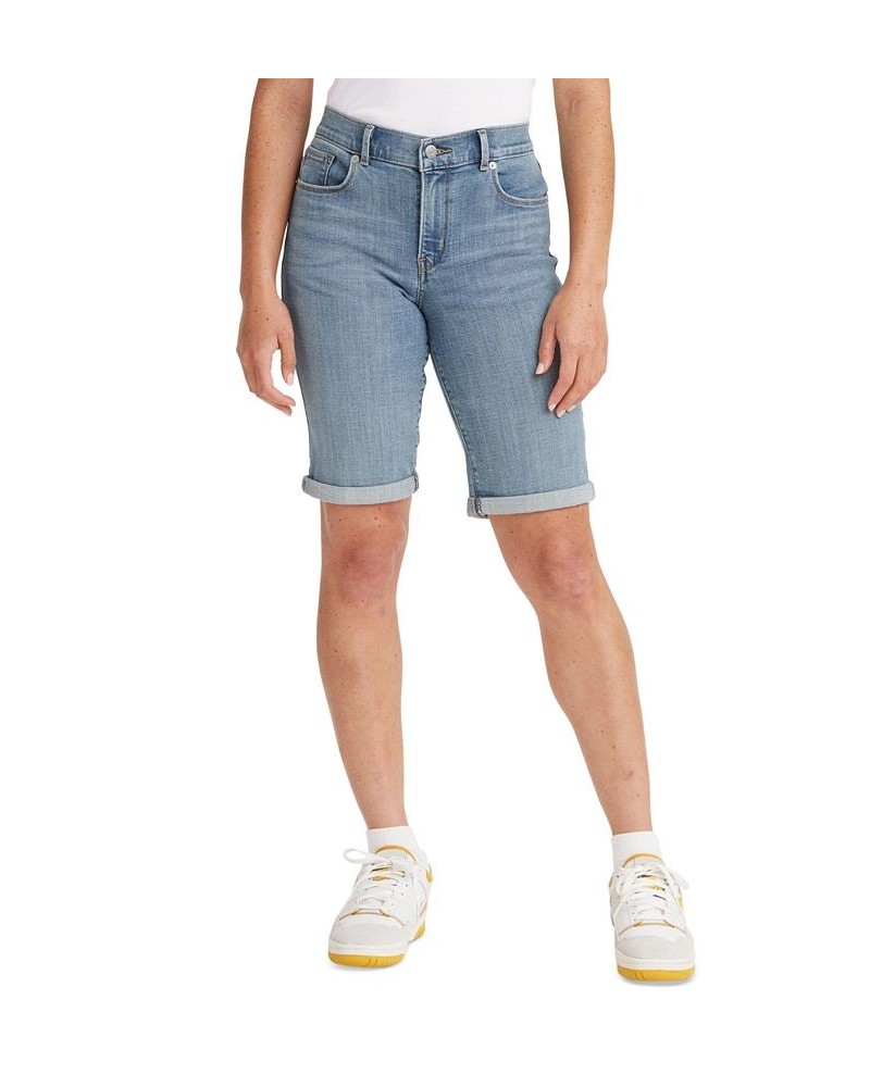 Women's Denim Bermuda Shorts Lapis Ring $22.00 Shorts