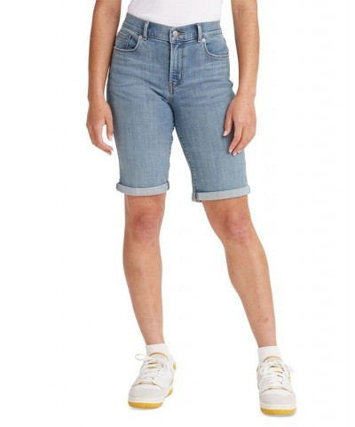 Women's Denim Bermuda Shorts Lapis Ring $22.00 Shorts