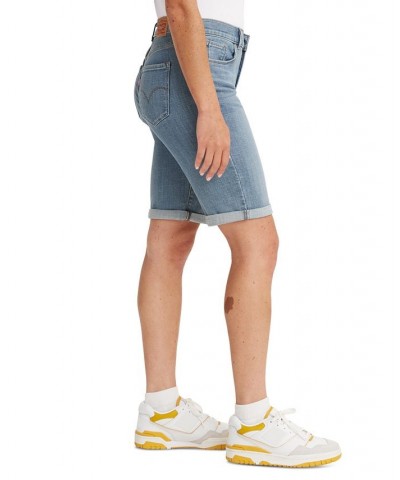 Women's Denim Bermuda Shorts Lapis Ring $22.00 Shorts