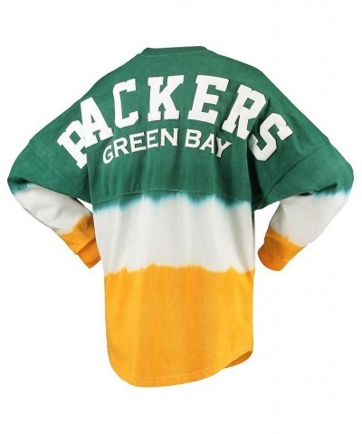 Women's Branded Green and Gold Green Bay Packers Ombre Long Sleeve T-shirt Green, Gold $34.00 Tops