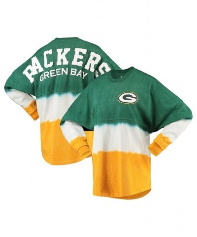 Women's Branded Green and Gold Green Bay Packers Ombre Long Sleeve T-shirt Green, Gold $34.00 Tops