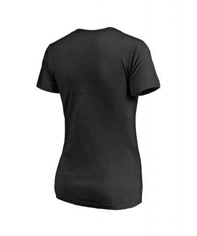 Women's Branded Black LAFC Logo Primary V-Neck T-shirt Black $16.80 Tops