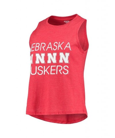 Women's Scarlet Black Nebraska Huskers Team Tank Top and Pants Sleep Set Scarlet, Black $33.14 Pajama