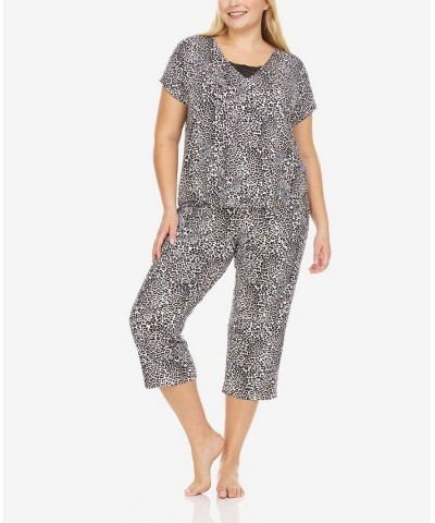 Plus Size Tiffany Knit 2 Piece Pajama Set Cream $23.00 Sleepwear