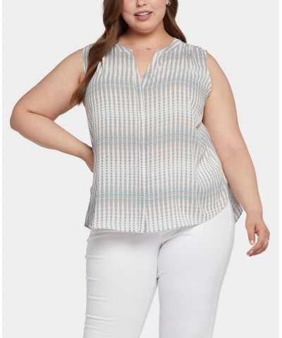 Plus Size Sleeveless Pintuck Blouse Azure Orac $25.15 Tops