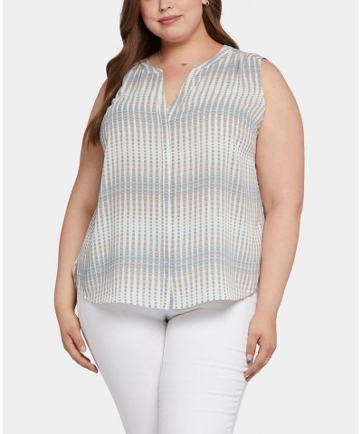 Plus Size Sleeveless Pintuck Blouse Azure Orac $25.15 Tops