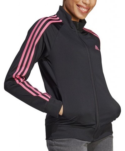 Women's 3-Stripe Tricot Track Jacket XS-4X Black/pulse Magenta $21.01 Jackets