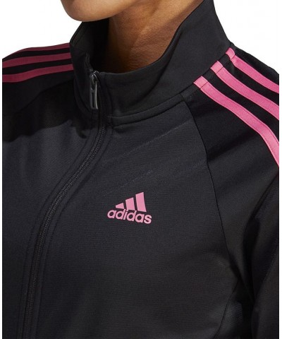 Women's 3-Stripe Tricot Track Jacket XS-4X Black/pulse Magenta $21.01 Jackets