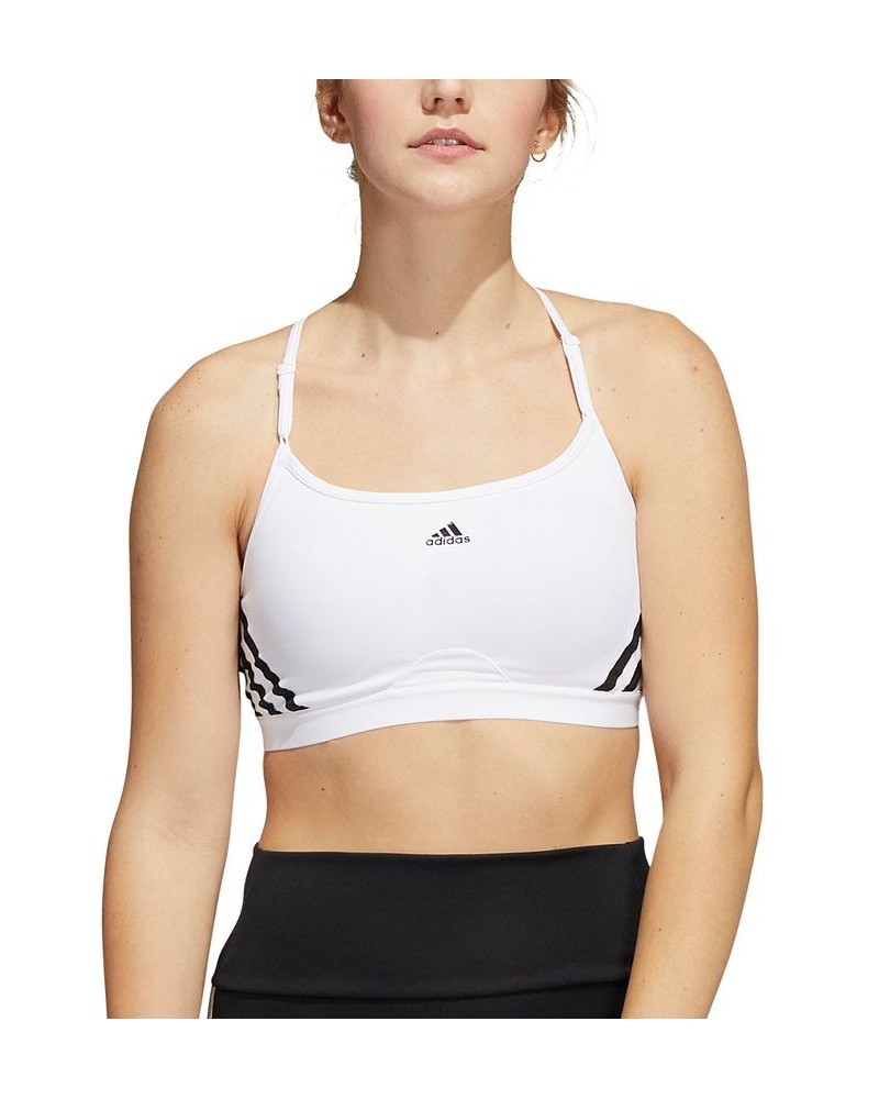 Women's Aeroreact 3-Stripes Low-Impact Sports Bra Multi $15.81 Bras