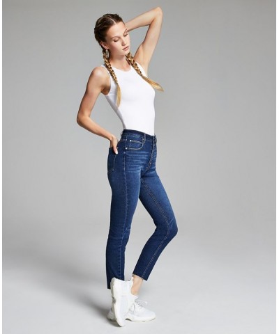 Women's Perfect Skinny Exposed Button Blue $17.73 Jeans