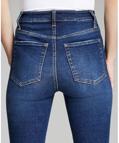 Women's Perfect Skinny Exposed Button Blue $17.73 Jeans